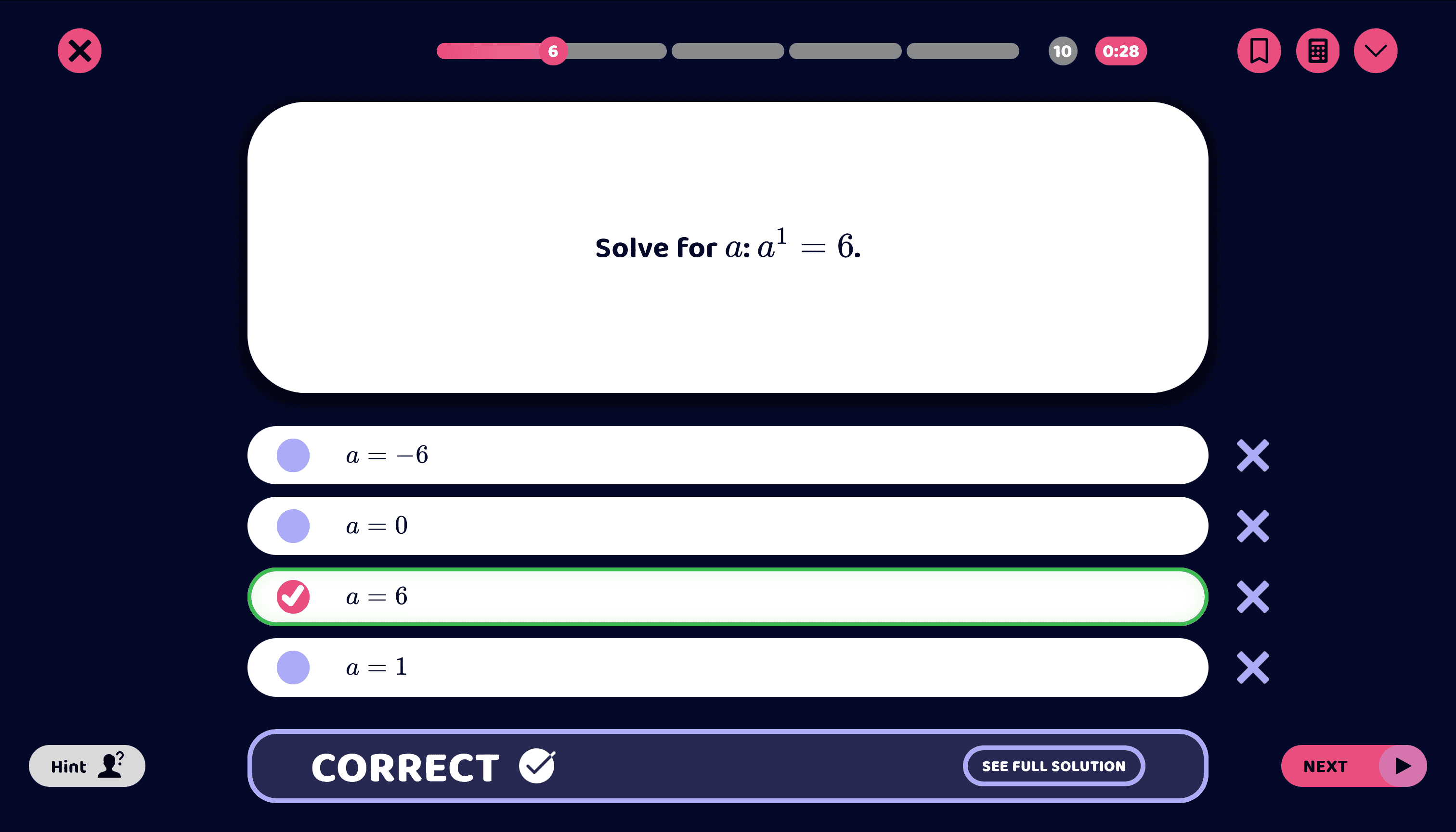 Axioma Scholar adaptive question interface